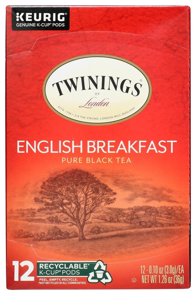 Tea, English Breakfast, Single-Serve, Cup, Compatible with Keurig Brewer,6 - 12 COUNT