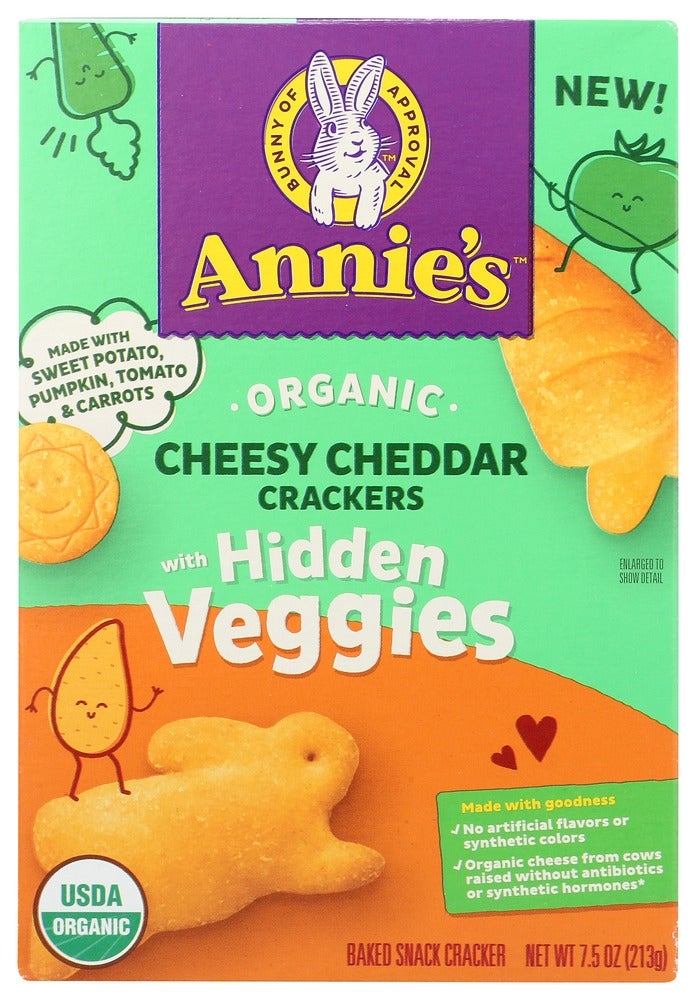 Crackers, Cheddar Cheese, with Vegetables,12 - 7.5 OUNCE