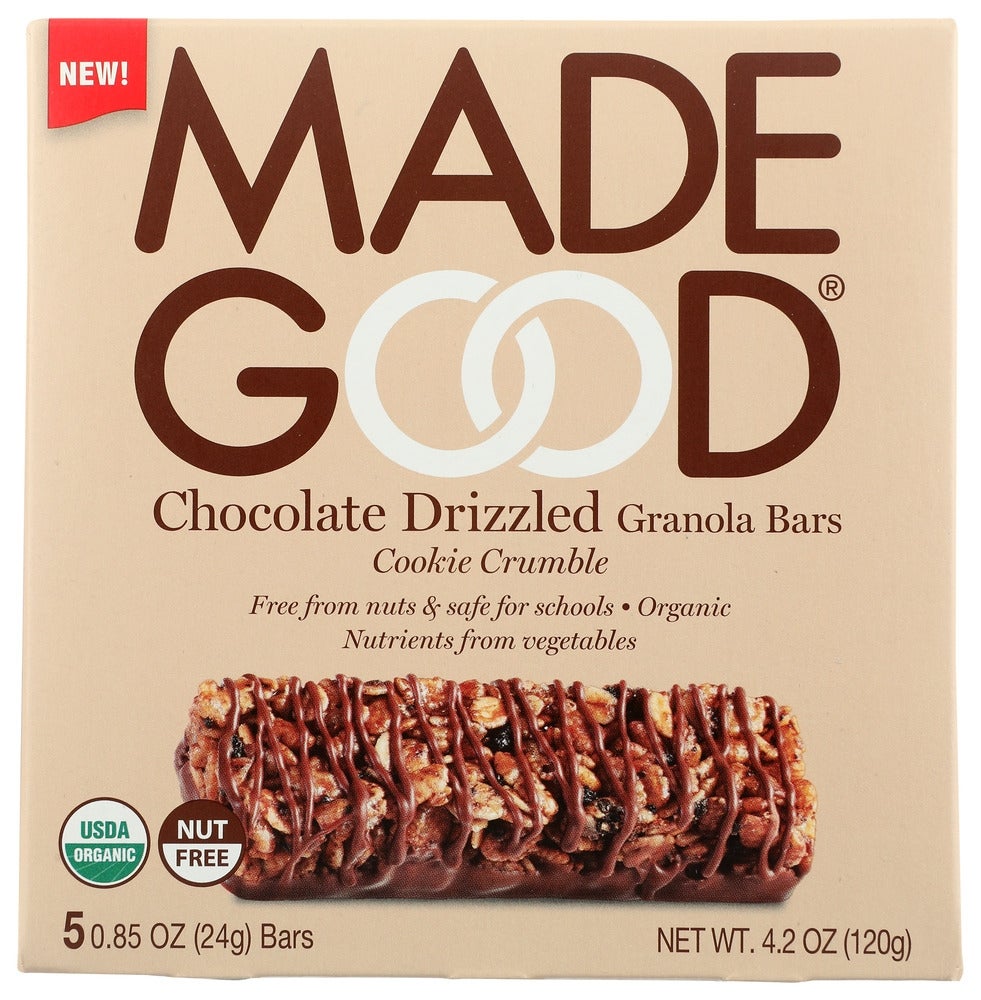 Bars, Granola, Chocolate-Drizzled Cookie Crumble,6 - 4.2 OUNCE