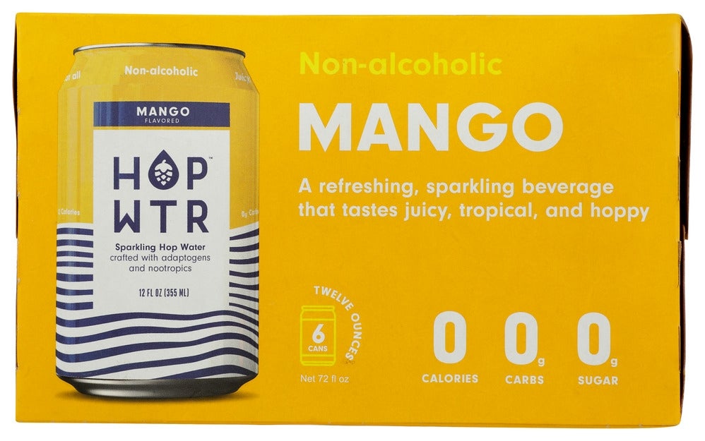 Water, Mango, Single-Serve, Can,6 - 12 FLUID
