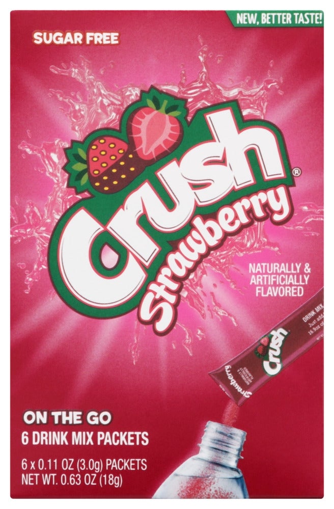 Drink Mix, Strawberry, Single-Serve Packet,12 - 0.63 OUNCE