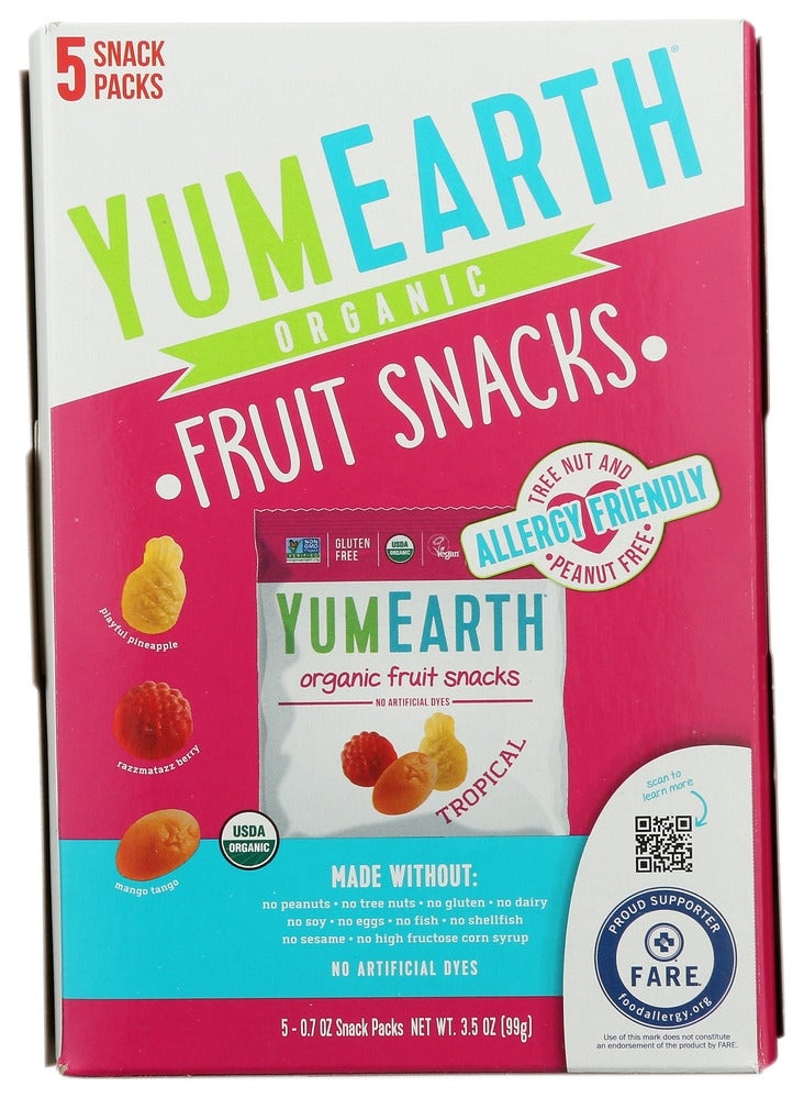 Candy, Fruit Snack, Tropical, Individually-Wrapped,6 - 3.5 OUNCE