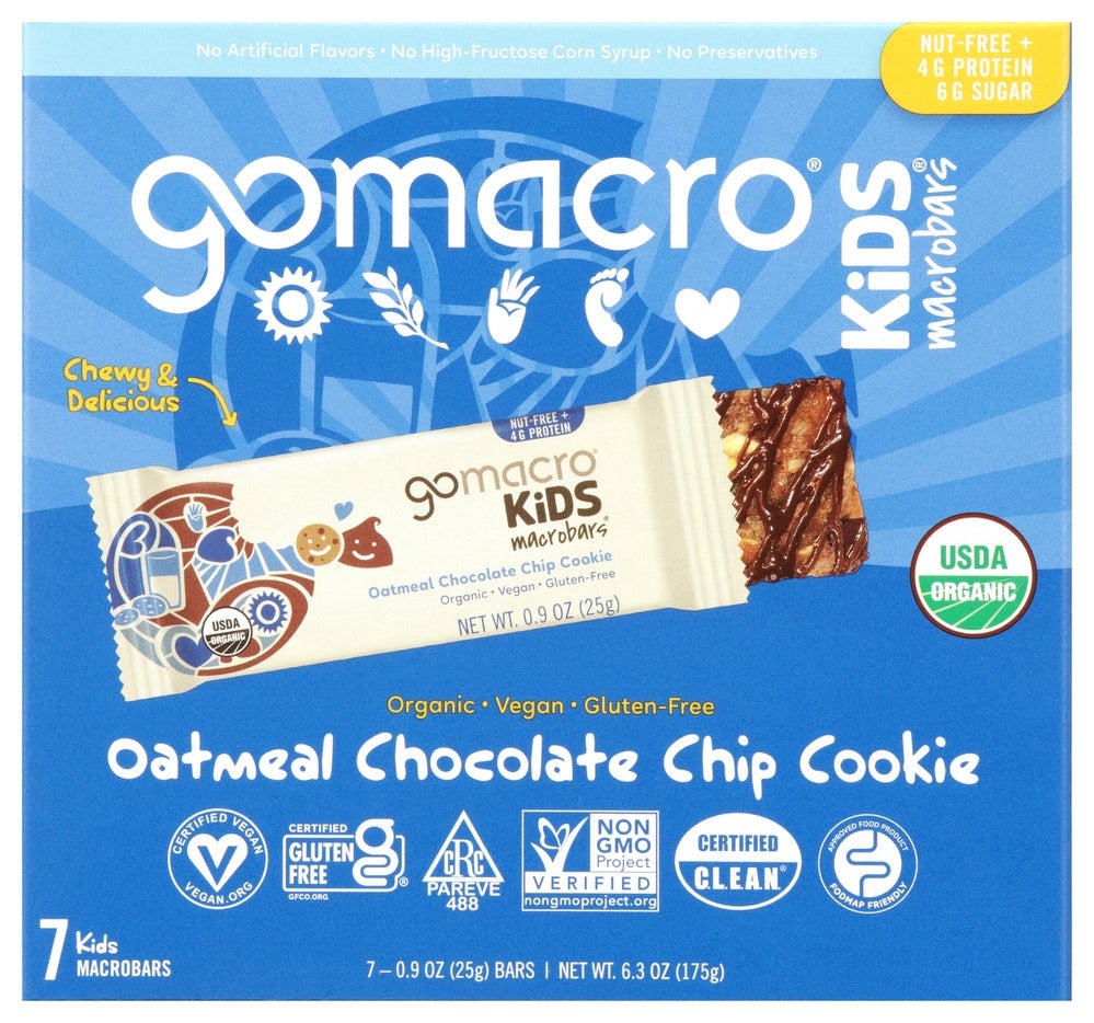 Bars, Kid's, Oatmeal Chocolate Chip Cookie,7 - 6.3 OUNCE