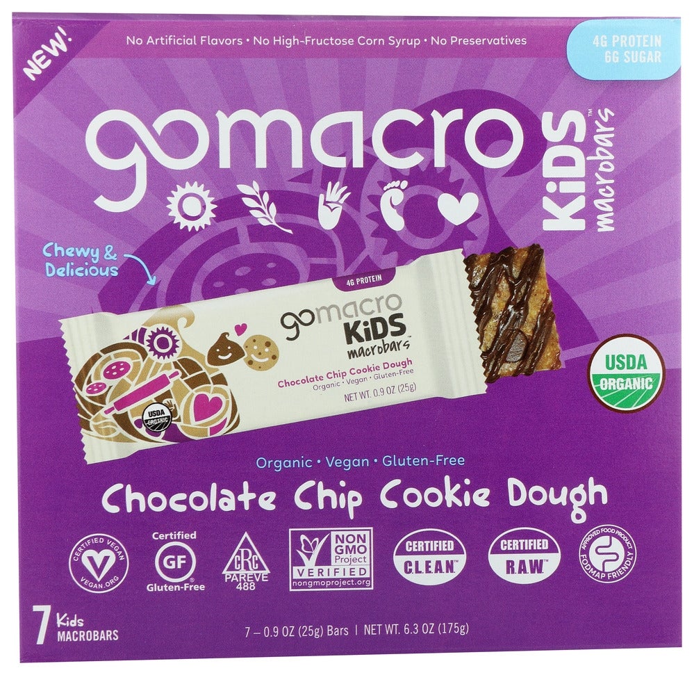 Bars, Kid's, Chocolate Chip Cookie Dough,7 - 6.3 OUNCE