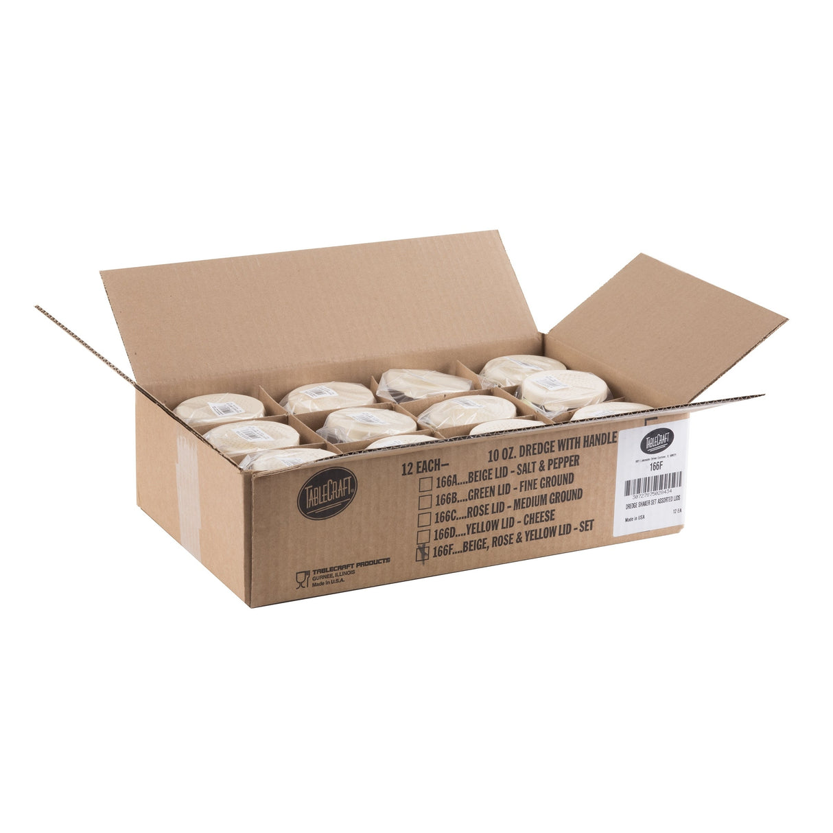 Shaker, Dredge, 10 Ounce, Clears, with Assorted Lids,1 - 1 EACH