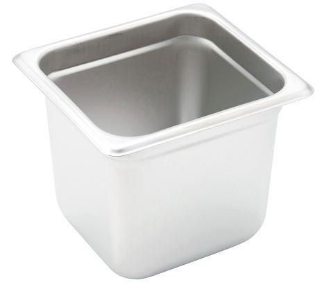 Pan, Steam Table, Sixth-Size, Anti-Jam, 6 Inch Deep, Stainless Steel, 23 Gauge,1 - 1 EACH