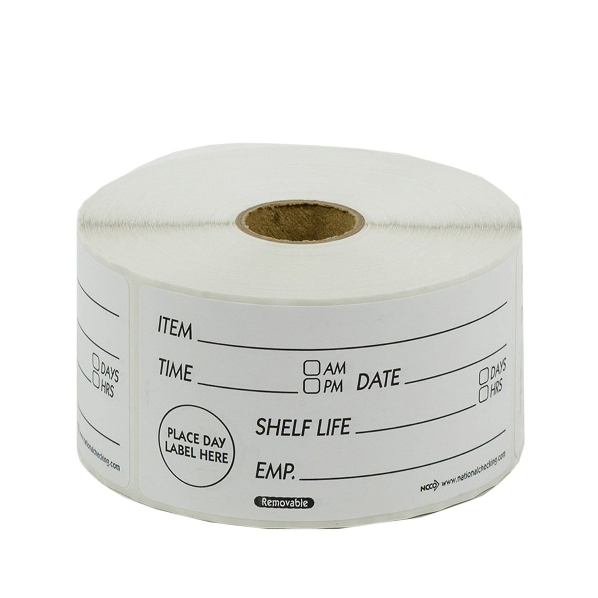 Labels, Shelf-Life, 2 x 4 Inch, Removeable, White with Black Front, Rectangular,1 - 500 COUNT