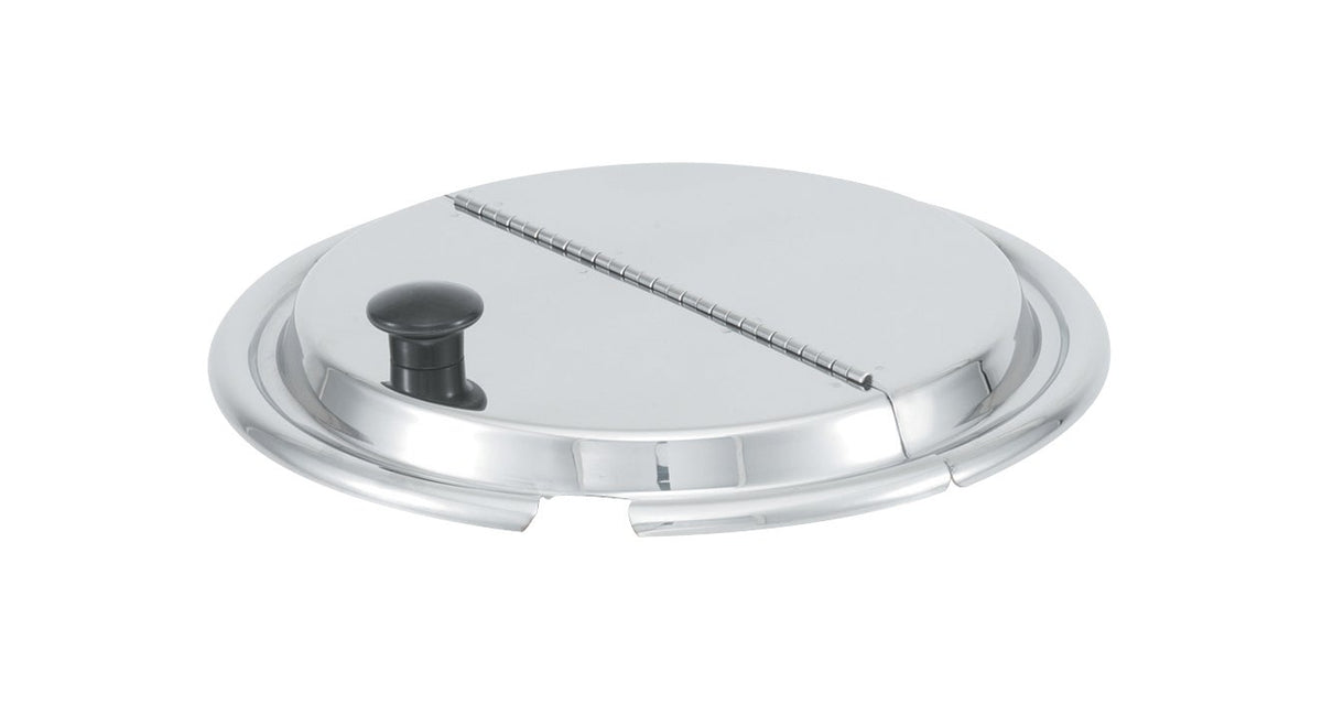 Covers, 8 Inch, Hinged, Stainless Steel, with Kool-Touch Handle, for Steam Table Inset,1 - 1 COUNT