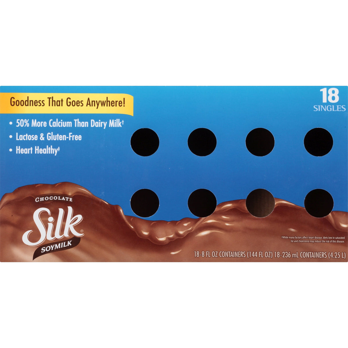 Soymilk, Chocolate, Shelf Stable,18 - 8 FLUID