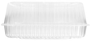 Containers, 9 x 9 Inch, Plastic, Clear, Square, Hinged,250 - 1 EACH