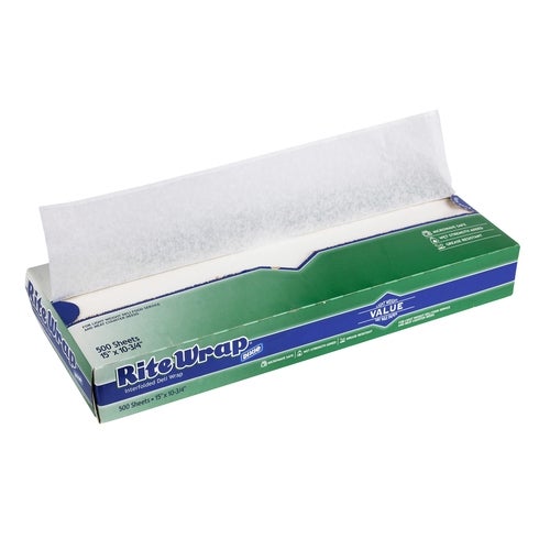 Wraps, Food, 15 x 10.75 Inch, Dry Wax, White, Light-Weight, Interfold,1 - 6000 COUNT