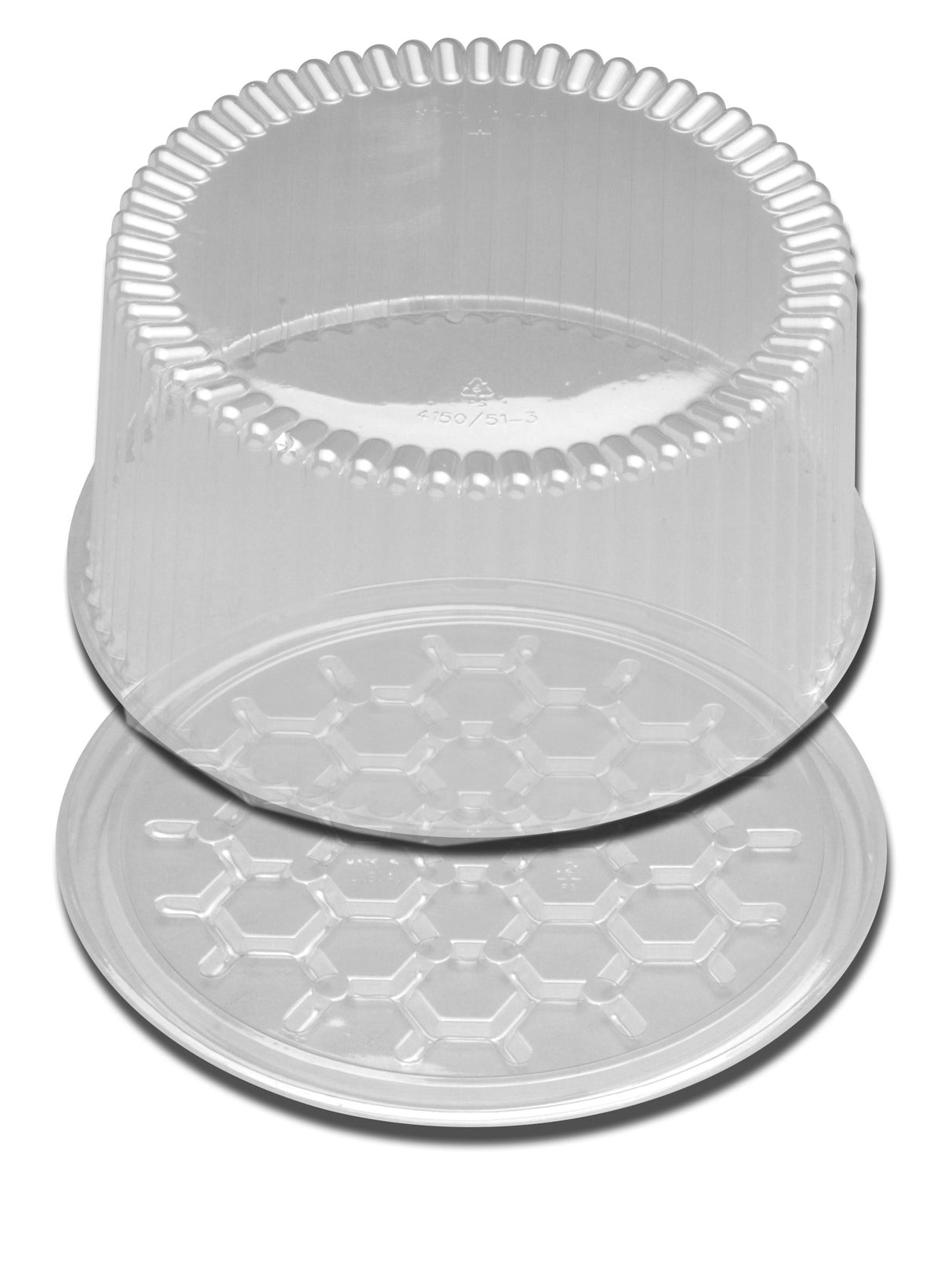 Containers, Cake, 10 Inch, Plastic, Clear, with Clear High Dome lid,2 - 40 COUNT