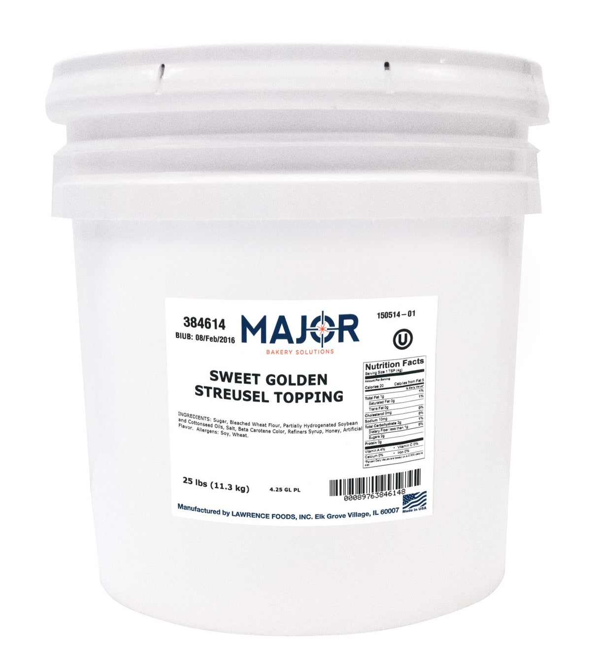 Topping, Streusel, Sweet Golden,1 - 25 POUND