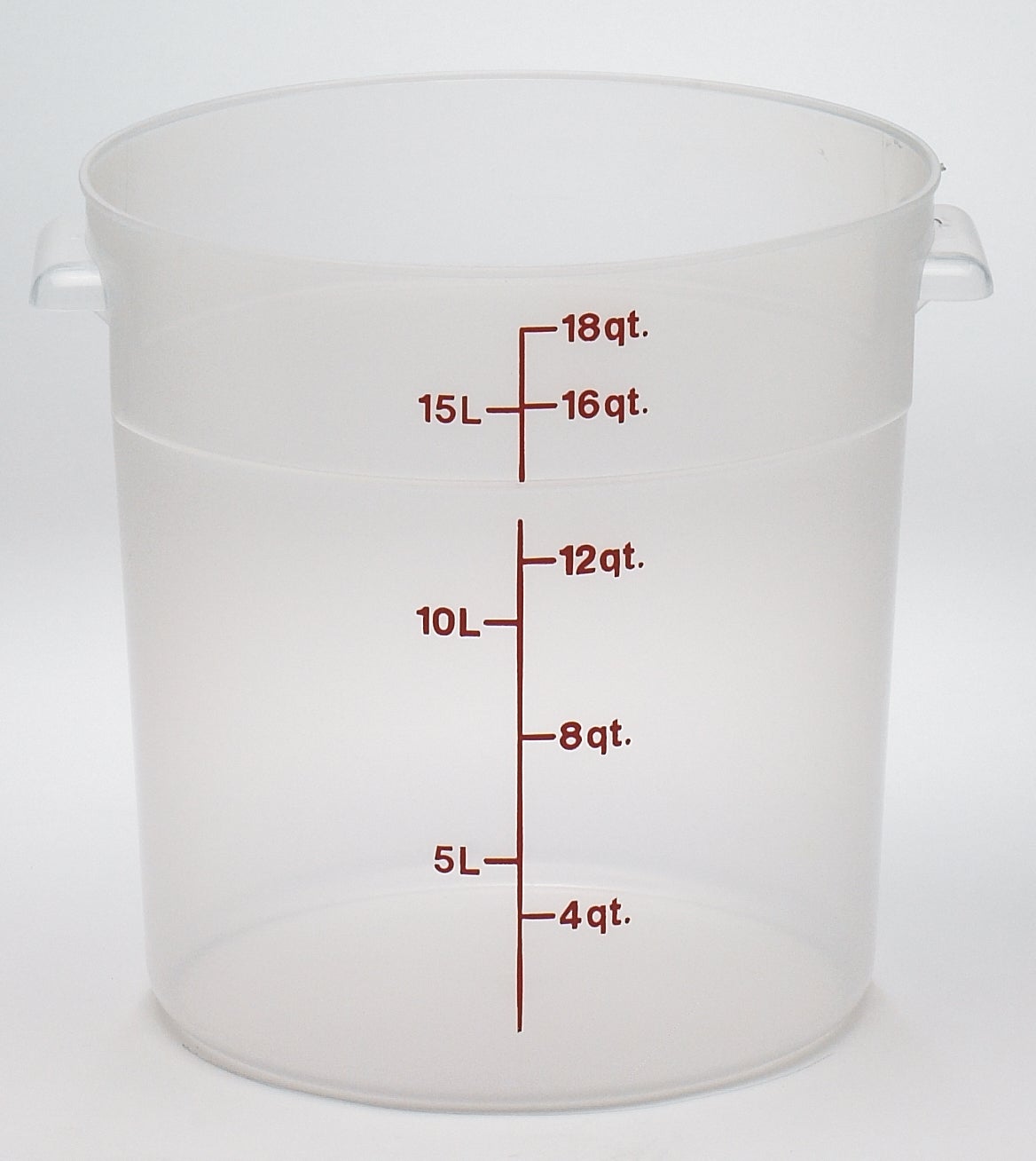 Container, 18 Quart, Translucent, Round,1 - 1 COUNT