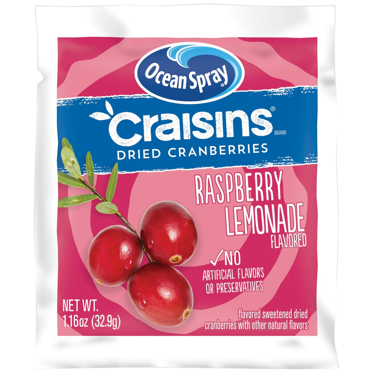 Cranberries, Raspberry Lemonade-Flavored, Dried, Shelf-Stable,200 - 1.16 OUNCE