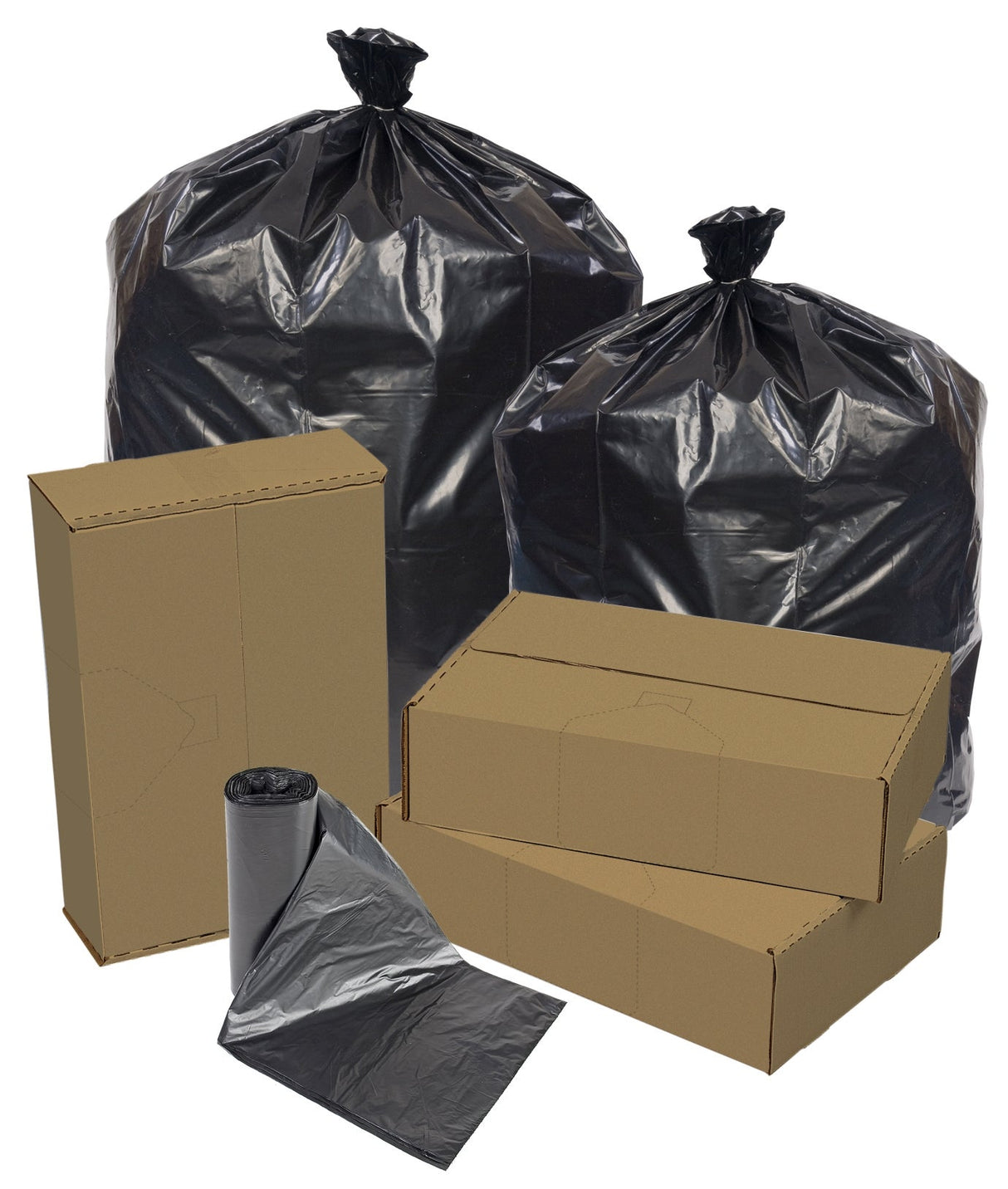 Can Liners, 56 Gallon, Black, 1.5 Mil, 43 x 47 Inch,10 - 10 COUNT
