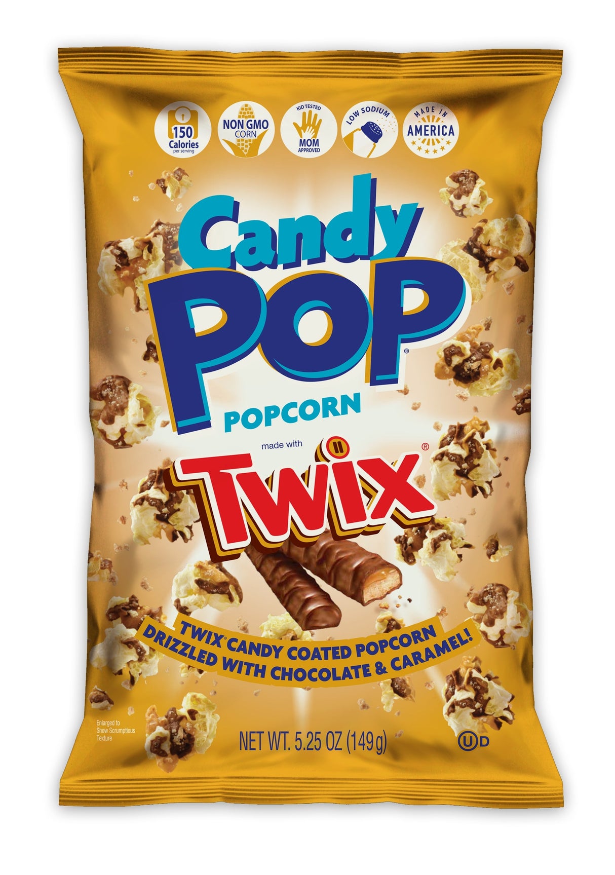 Popcorn, Ready-to-Eat, Chocolate & Caramel Drizzled,12 - 5.25 OUNCE