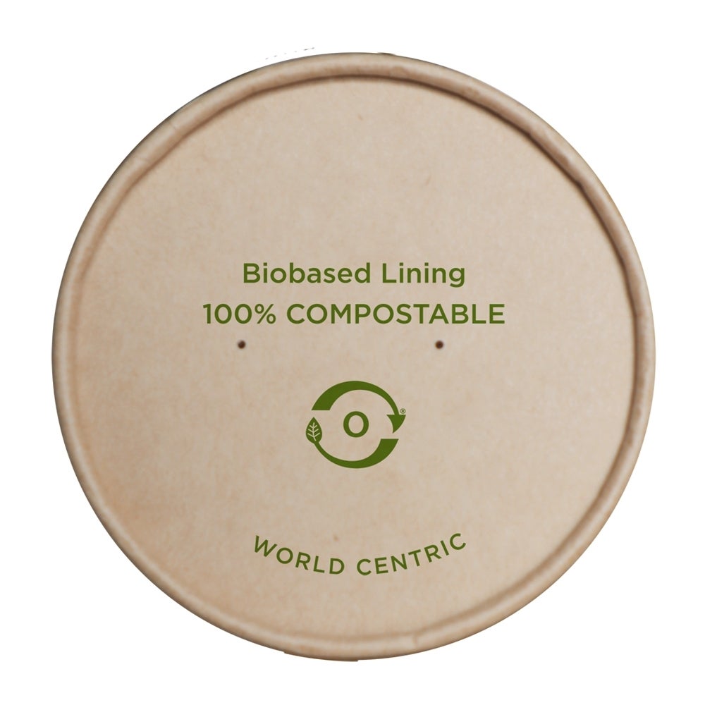 Lids, Flat, Paper, Kraft, Round, 12-32 Ounce,20 - 25 EACH