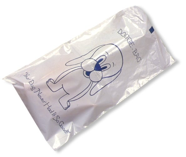 Bags, Doggie, 7 x 11.50 Inch, Plastic, White, Printed, 1.25Mil,1000 - 1 EACH