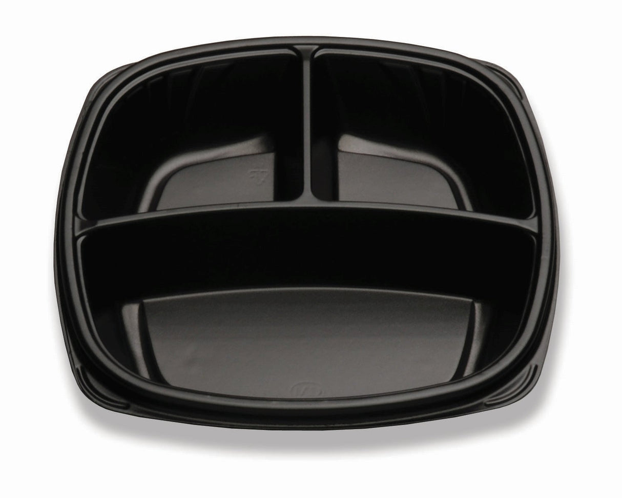 Containers, 3-Compartment, 10 Inch, Plastic,4 - 40 COUNT