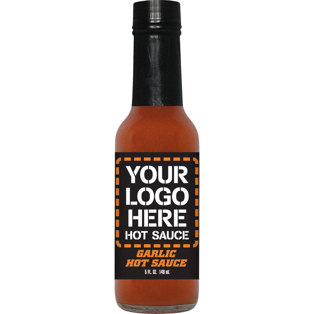 Sauce, Hot, Garlic, Custom Label,24 - 5 FLUID
