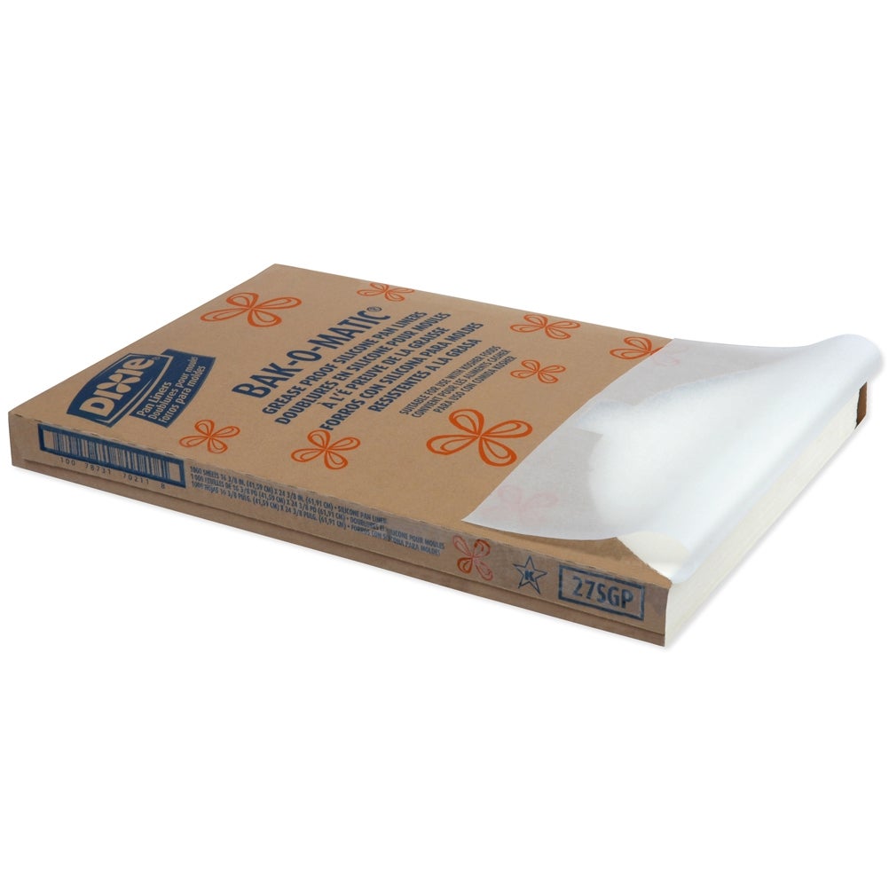 Liners, Pan, 24.38 x 16.38 Inch, White, Silicone,1000 - 1 EACH