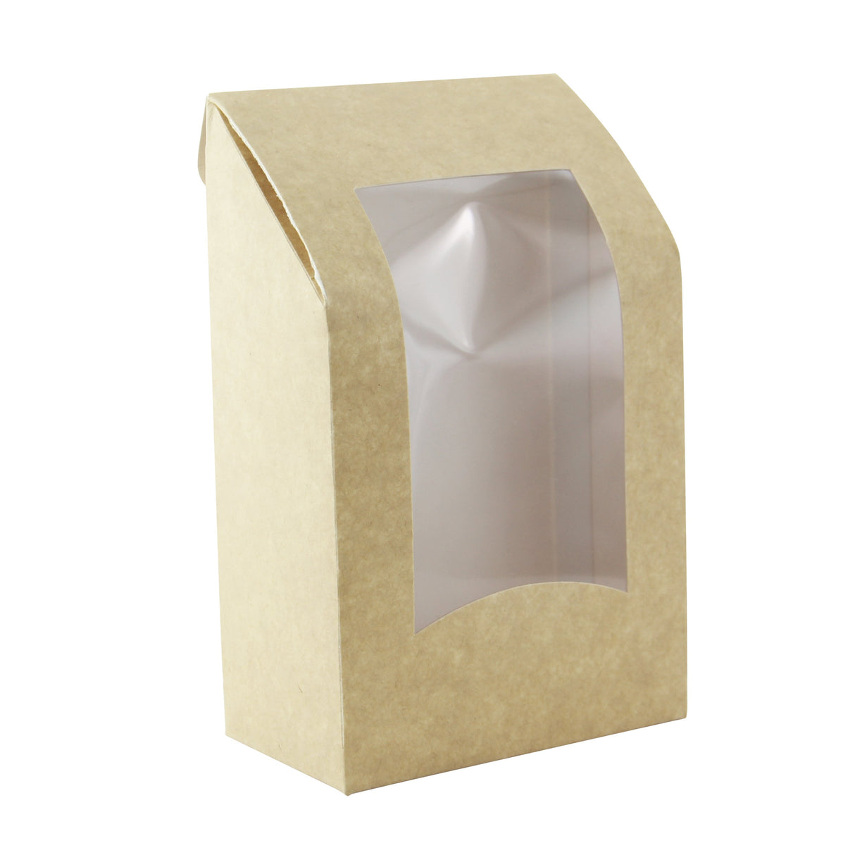 Boxes, Wrap & Cookie, 5.9 x 3.7 x 1.9 Inch 24 Ounce, Paper, Brown, with Window, Biodegradeable,12 - 50 COUNT