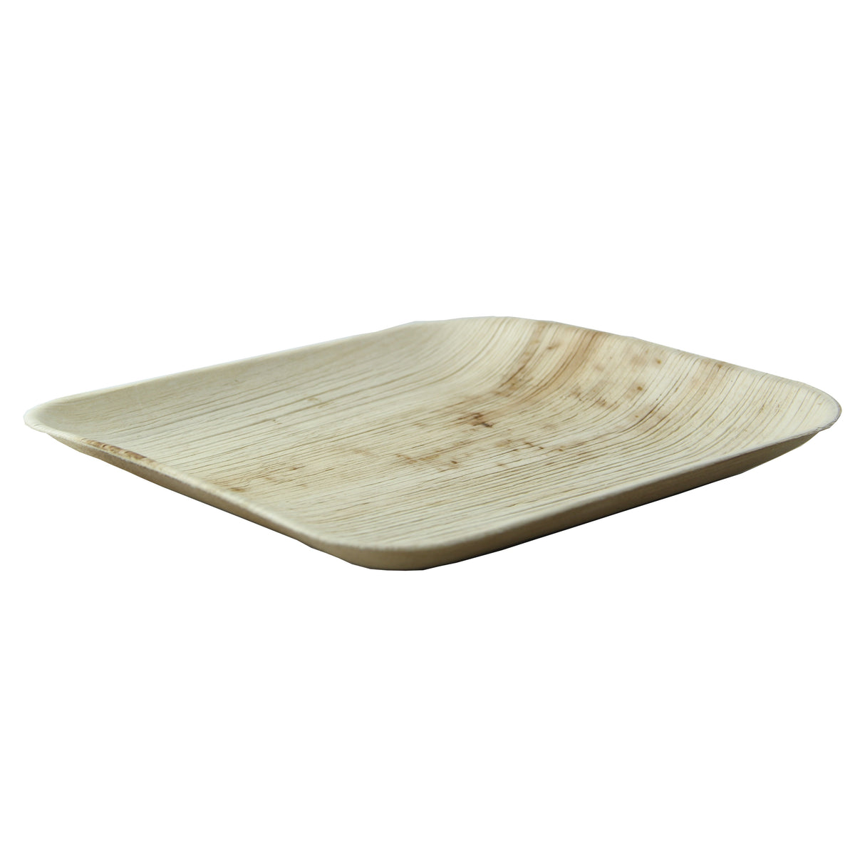 Plates, 8 x 8 Inch, Palm Leaf, Natural, Square, 8 Linear Inch,4 - 25 COUNT
