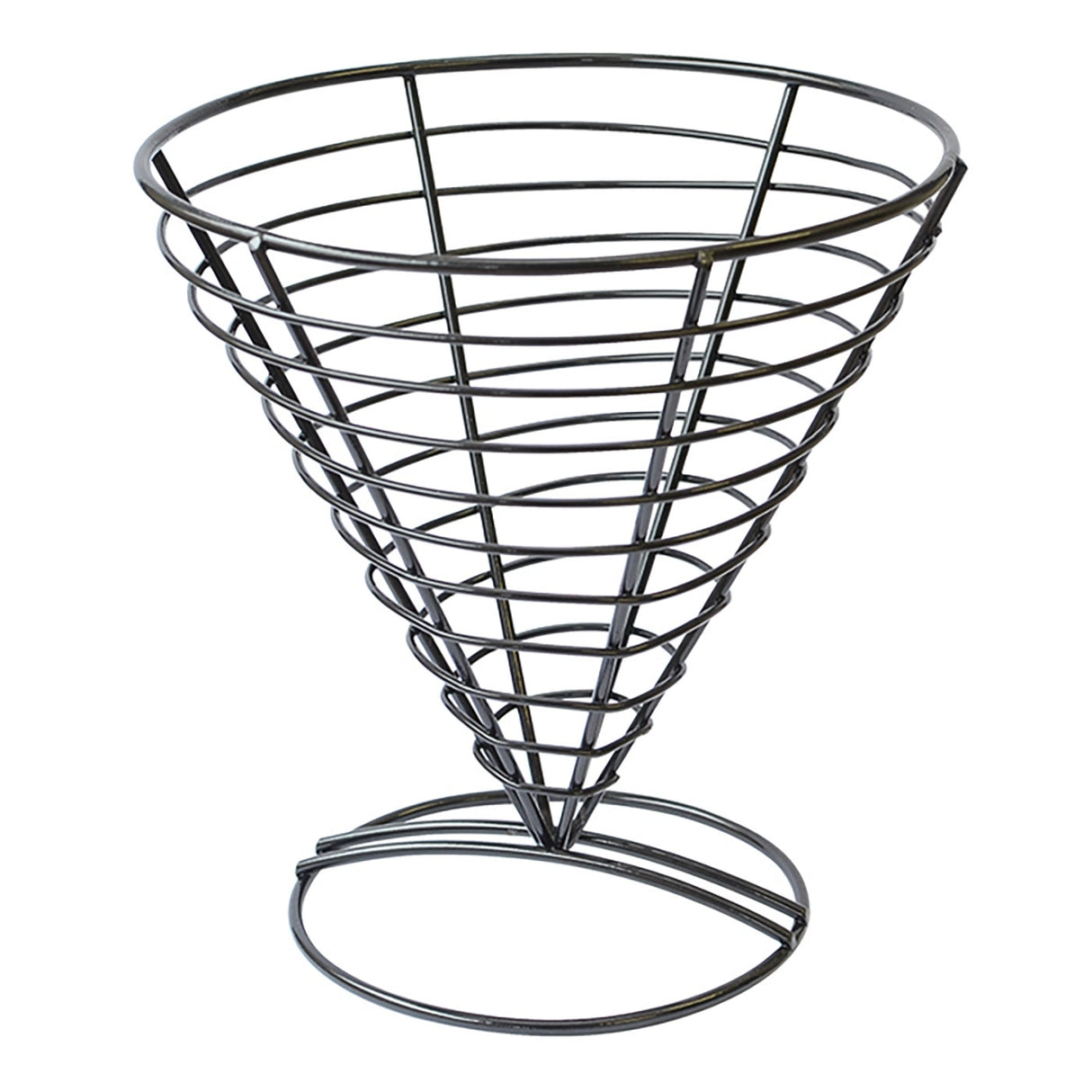 Baskets, 7.09 x 6.9 Inch, Conical, Black, Metal,6 - 1 COUNT