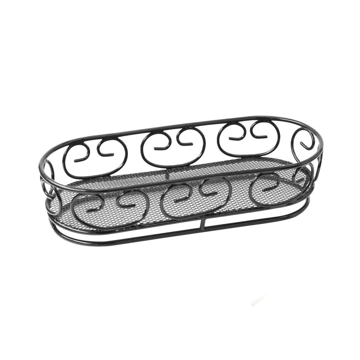 Baskets, Bread, 9.2 x 3.5 x 2 Inch, Oval, Black, Steel,6 - 1 COUNT
