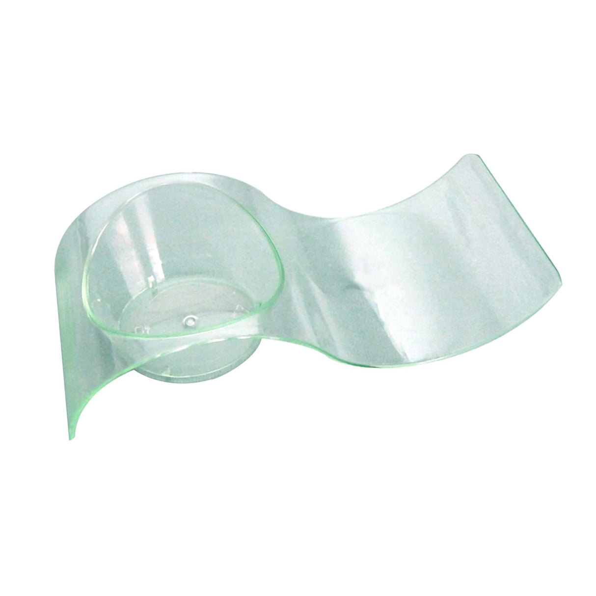 Dishes, Gizmo, 0.25 Ounce - 3.7 x 1.6 x 0.9 Inch, Plastic, Clear Green, Wave,4 - 50 COUNT