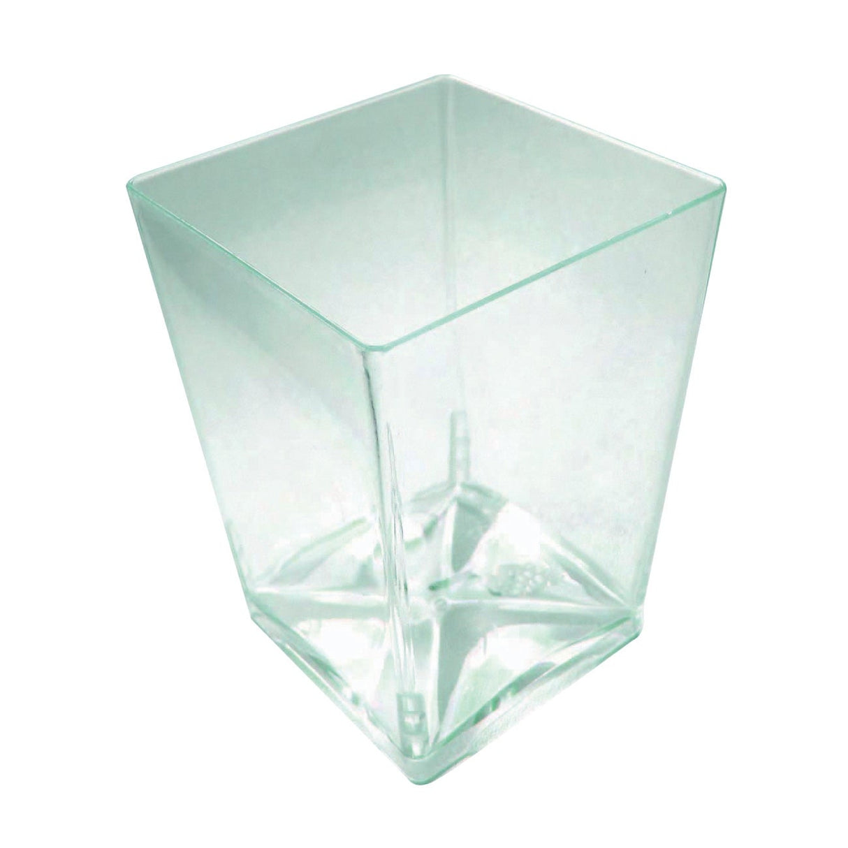 Cups, Fani, 4.2 Ounce, Plastic, Clear Green, Square, 4.2 Ounce,36 - 12 COUNT