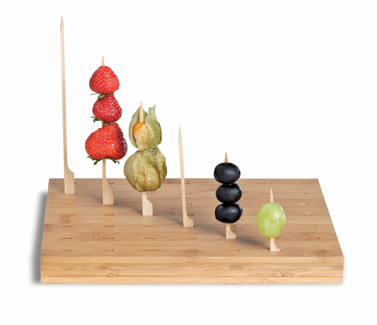 Holders, Paddle Pick, 13 x 3.3 x 1.4 Inch, Natural, Bamboo, 49 Slots,1 - 10 COUNT