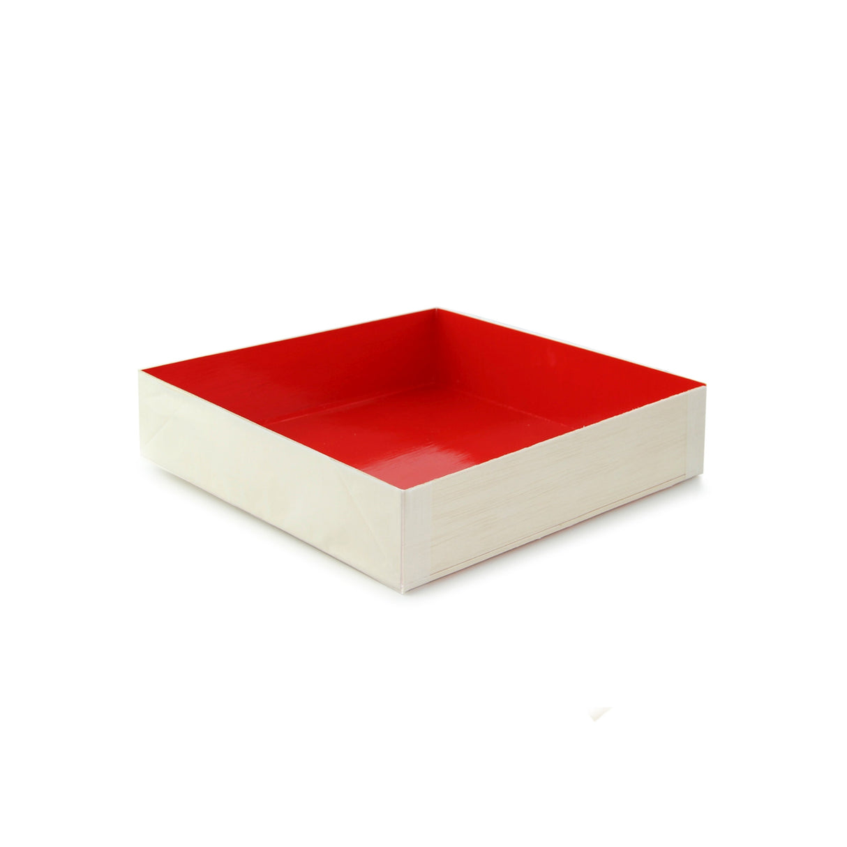 Boxes, Folding, 6.3 x 6.3 x 1.4 Inch, Wooden, Shiny Red Interior,1 - 100 COUNT