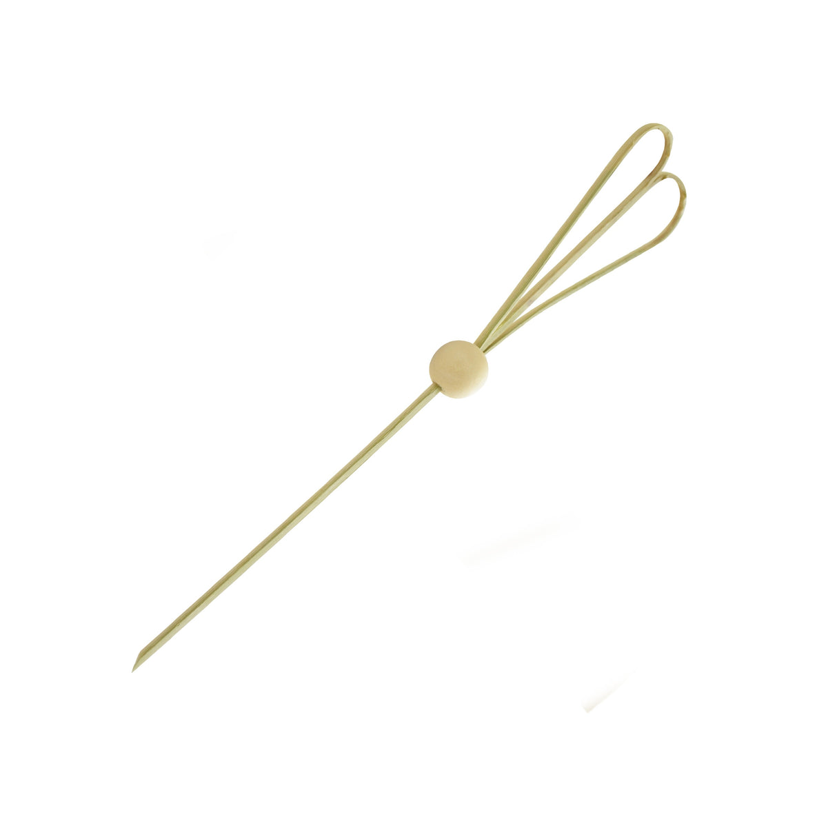 Pick, The Heart 5.9 Inch, Bamboo, Natural, Heart Shaped, with Natural Ball, Biodegradeable, 5.9 Linear Inch,10 - 100 COUNT