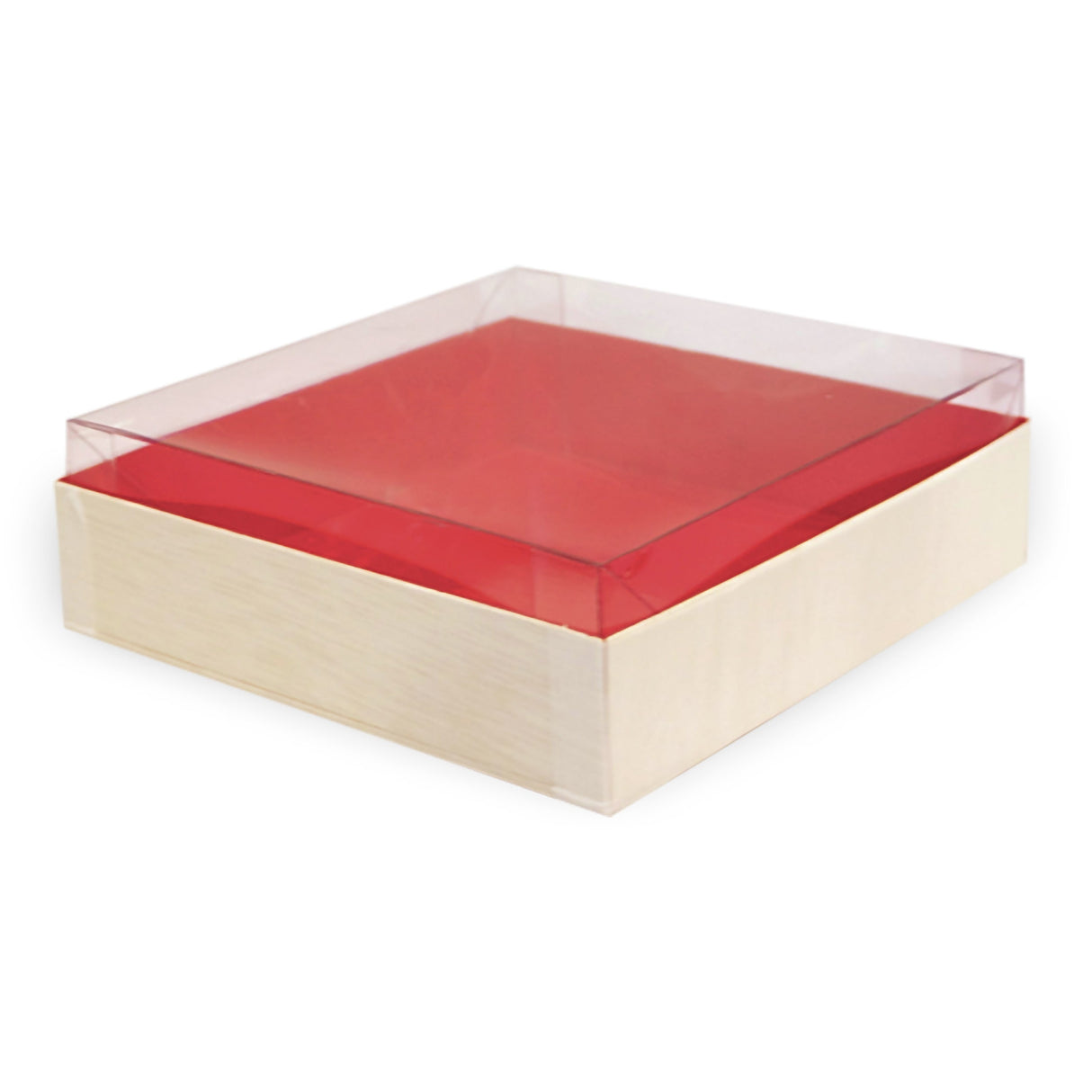 Lids, Low Dome, Plastic, Clear, for 210SAMRED160 Wooden Folding Box,1 - 100 COUNT