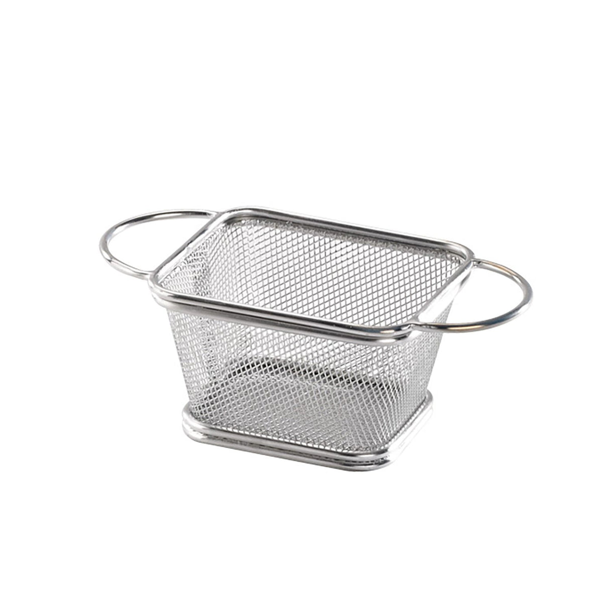 Fryer Baskets, Serving, 4.1 x 3.3 x 2.5 Inch, Metal, Stainless Steel, Rectangular, with Handles,6 - 1 COUNT