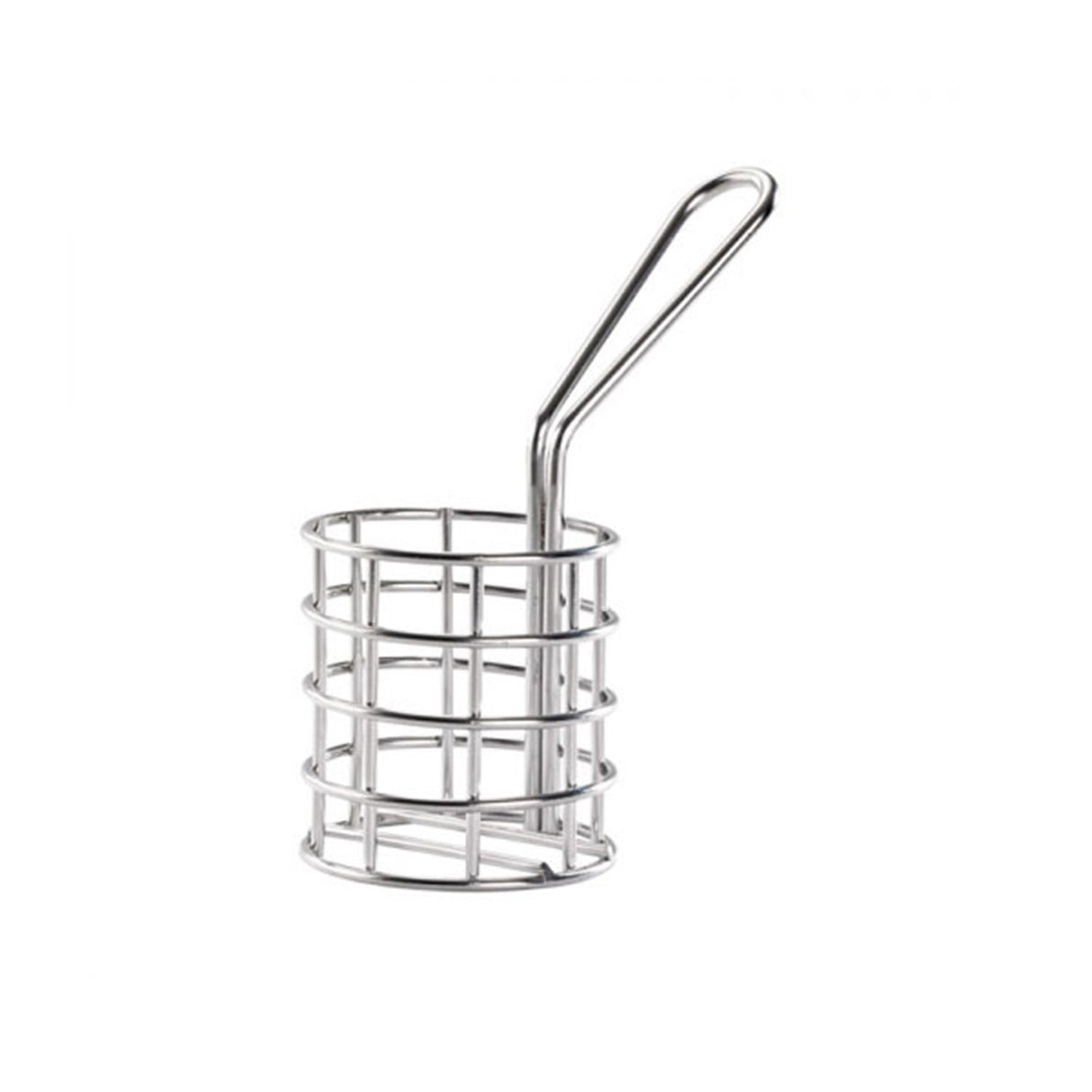 Fryer Baskets, Mini, 1.8 x 2 Inch, Silver, Metal, with Handle,6 - 1 COUNT