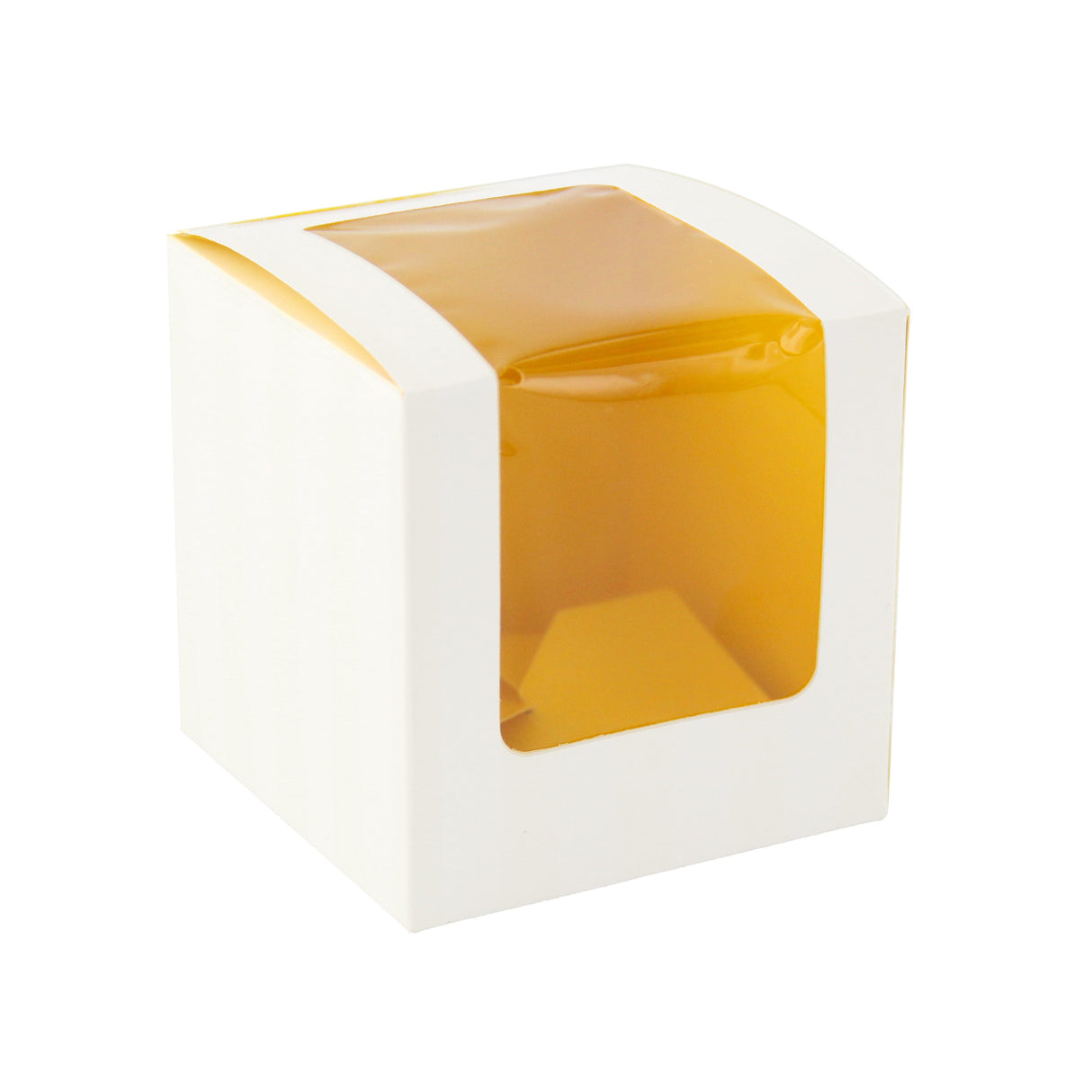 Boxes, Cupcake, Yellow, with Window, 3.3 Linear Inch,2 - 50 COUNT
