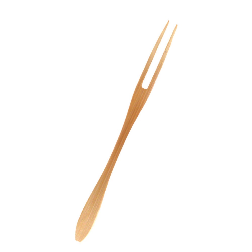 Forks, Surat, Bamboo, Natural, 6.5 Inch, Flat, Biodegradable, 6.5 Linear Inch,10 - 50 COUNT