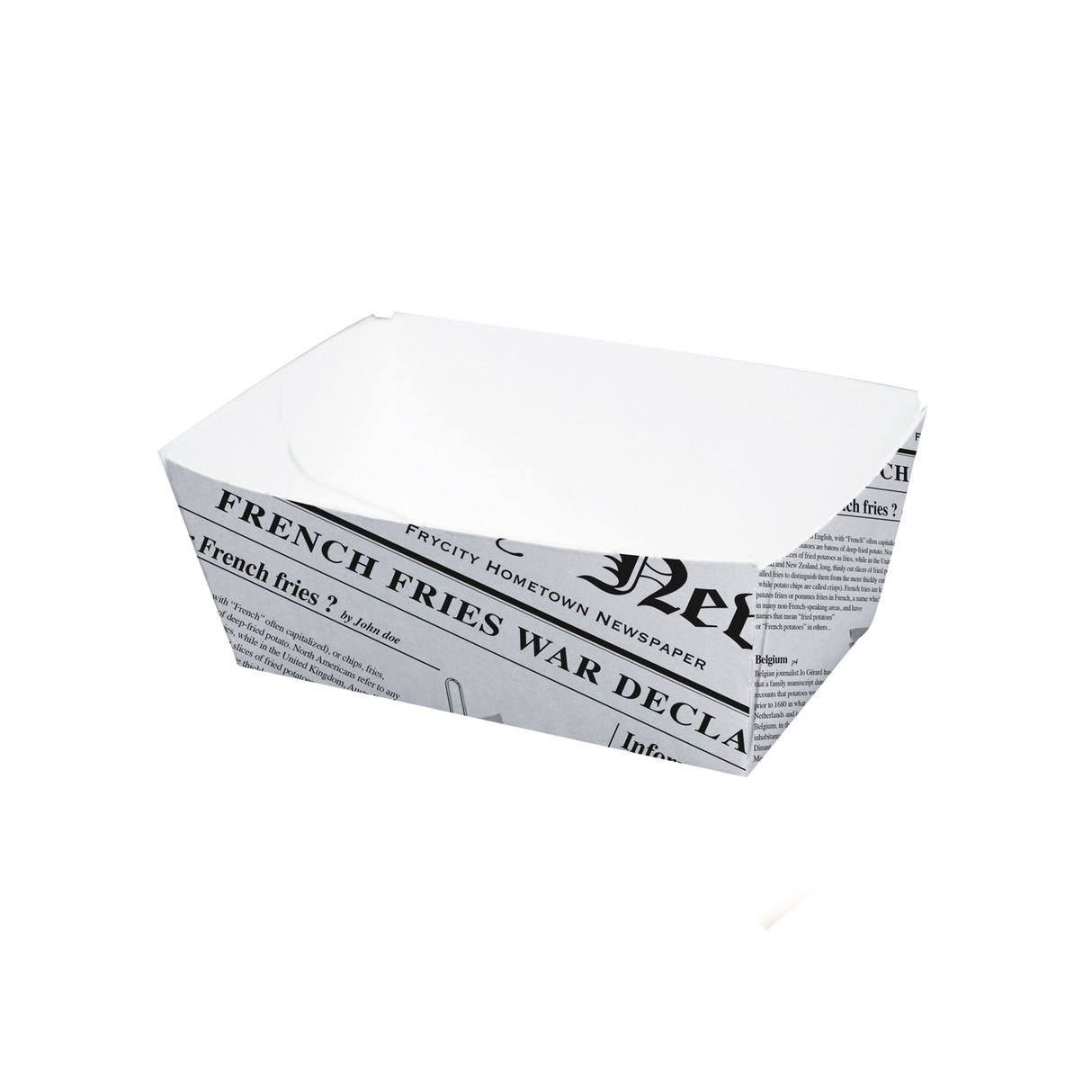Baskets, Food, 8.5 Ounce 3.5 x 2.2 x 1.6 Inch, Paper, Newspaper Print, Rectangular, 8.5 Ounce,4 - 250 COUNT