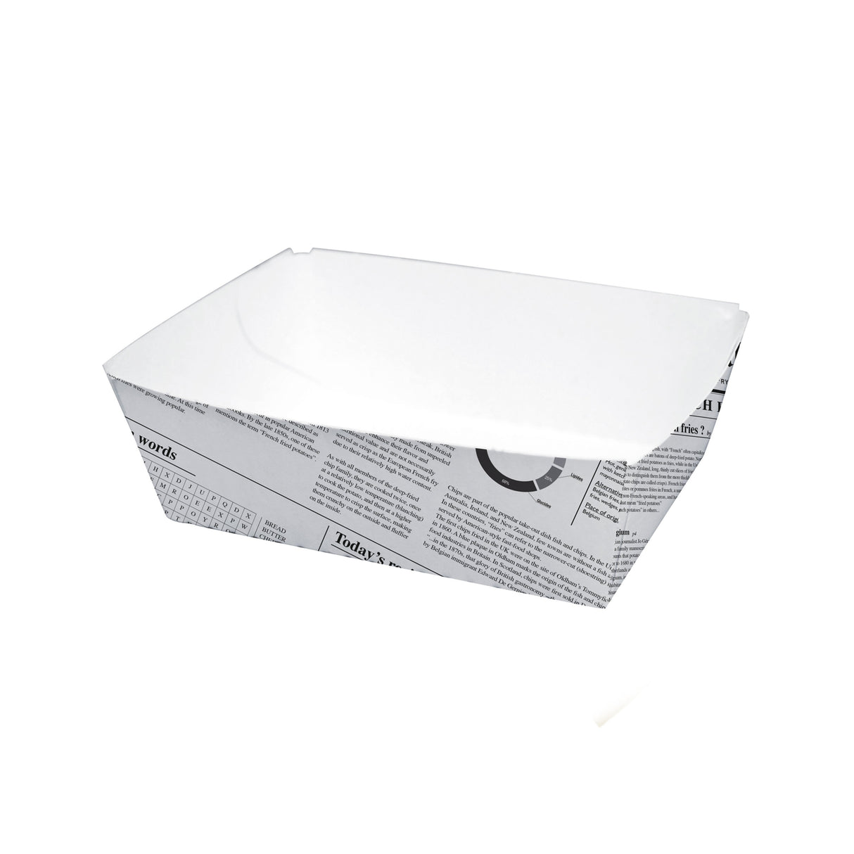 Baskets, Food, 15 Ounce 4.3 x 3.1 x 1.6 Inch, Paper, Newspaper Print, Rectangular, 15 Ounce,4 - 250 COUNT
