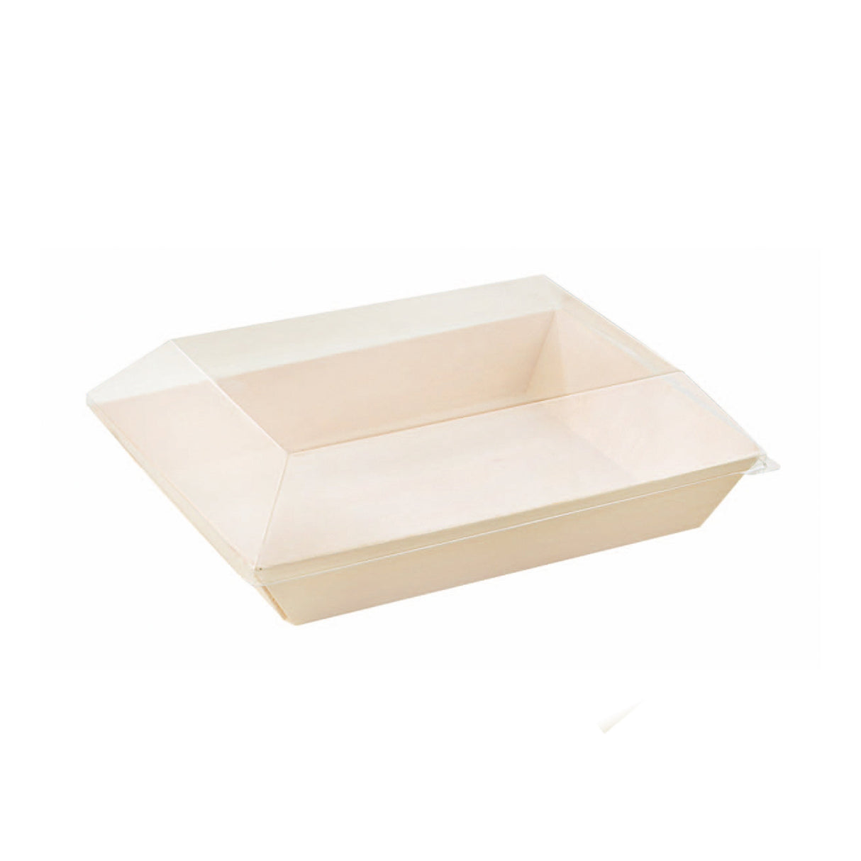 Lids, Plastic, Clear, for 210SAMBQ130 Wooden Dish,1 - 100 COUNT