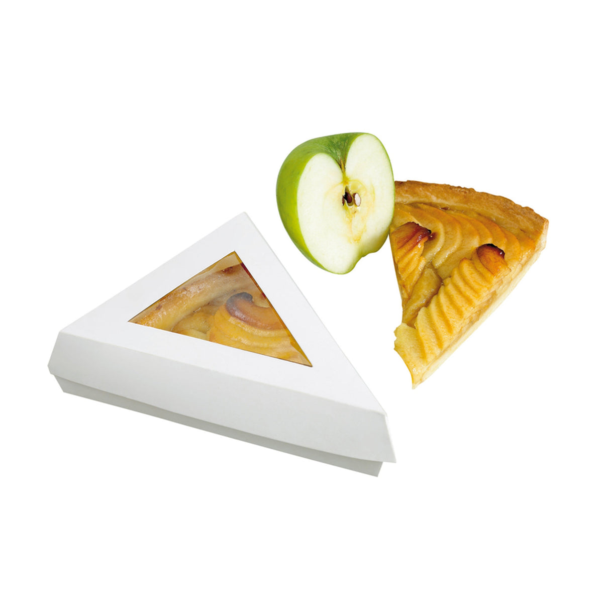 Boxes, Slice, 12 Ounce, Paper, White, With Window Lid, 12 Ounce,4 - 50 COUNT