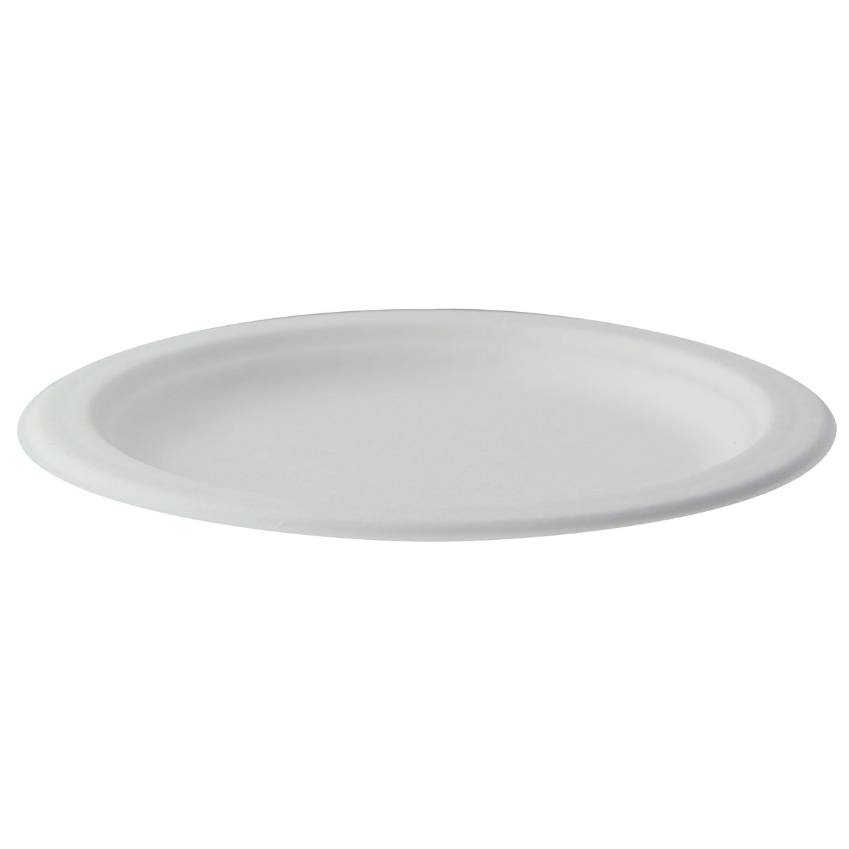 Plates, 6 Inch, Sugarcane, White, Round,8 - 125 COUNT