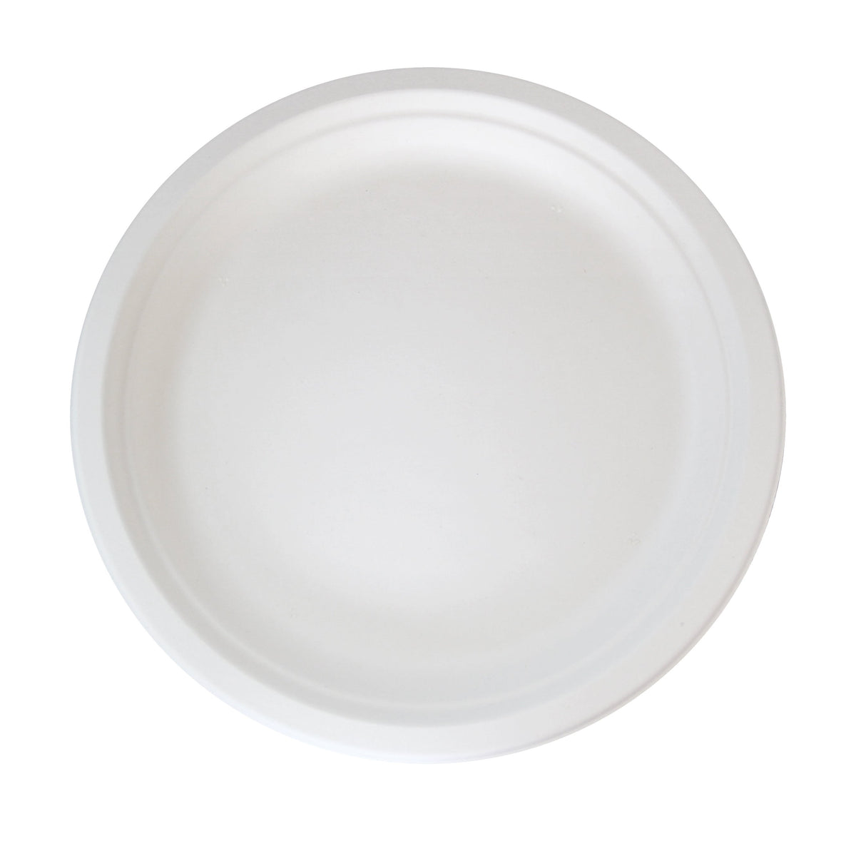 Plates, 8.74 Inch, Sugarcane, White, Round,10 - 50 COUNT