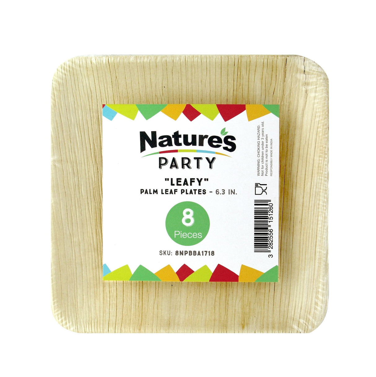 Plates, 6.3 Inch, Palm Leaf, Natural,12 - 8 COUNT
