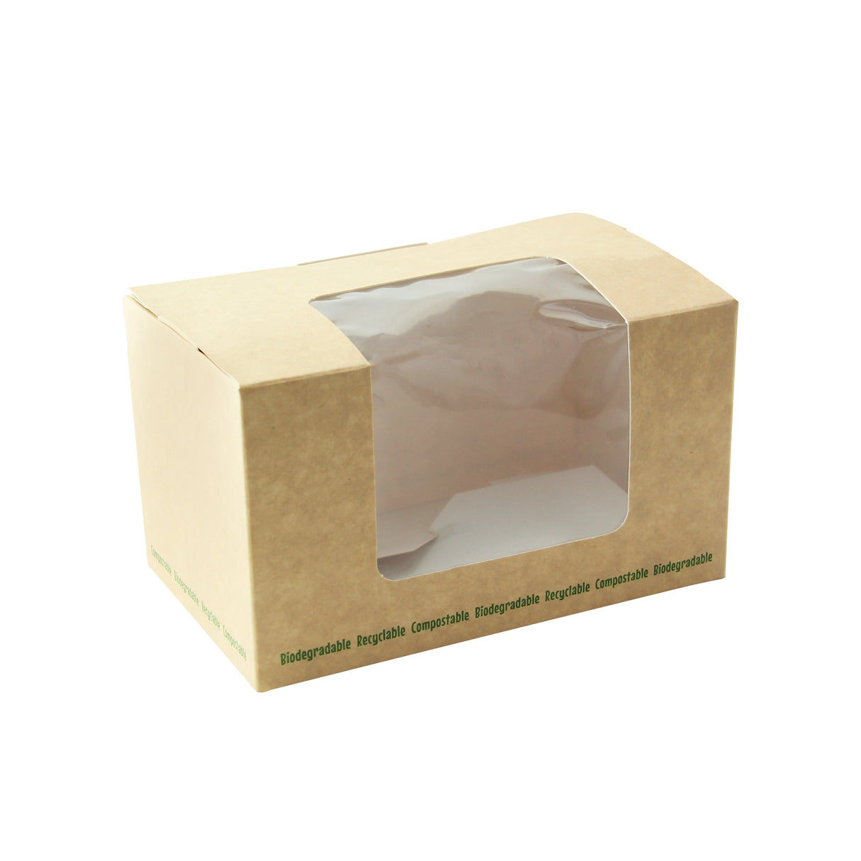 Boxes, 4.9 x 3 x 2.8 Inch, Paper, Brown, Rectangular, Biodegradable, with PLA Window,10 - 50 COUNT
