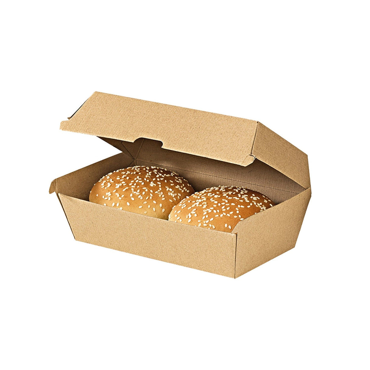 Boxes, Hamburger Take-Out, 8.9 x 4.9 x 3.2 Inch, Corrugated, Kraft,8 - 25 COUNT