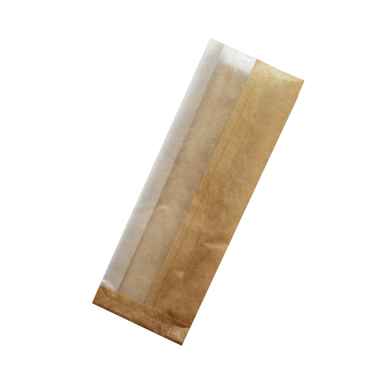 Bags, Sandwich, 12.2 x 4.3 x 1.6 Inch, Paper, Brown, with Crystal Window,1000 - 1 EACH